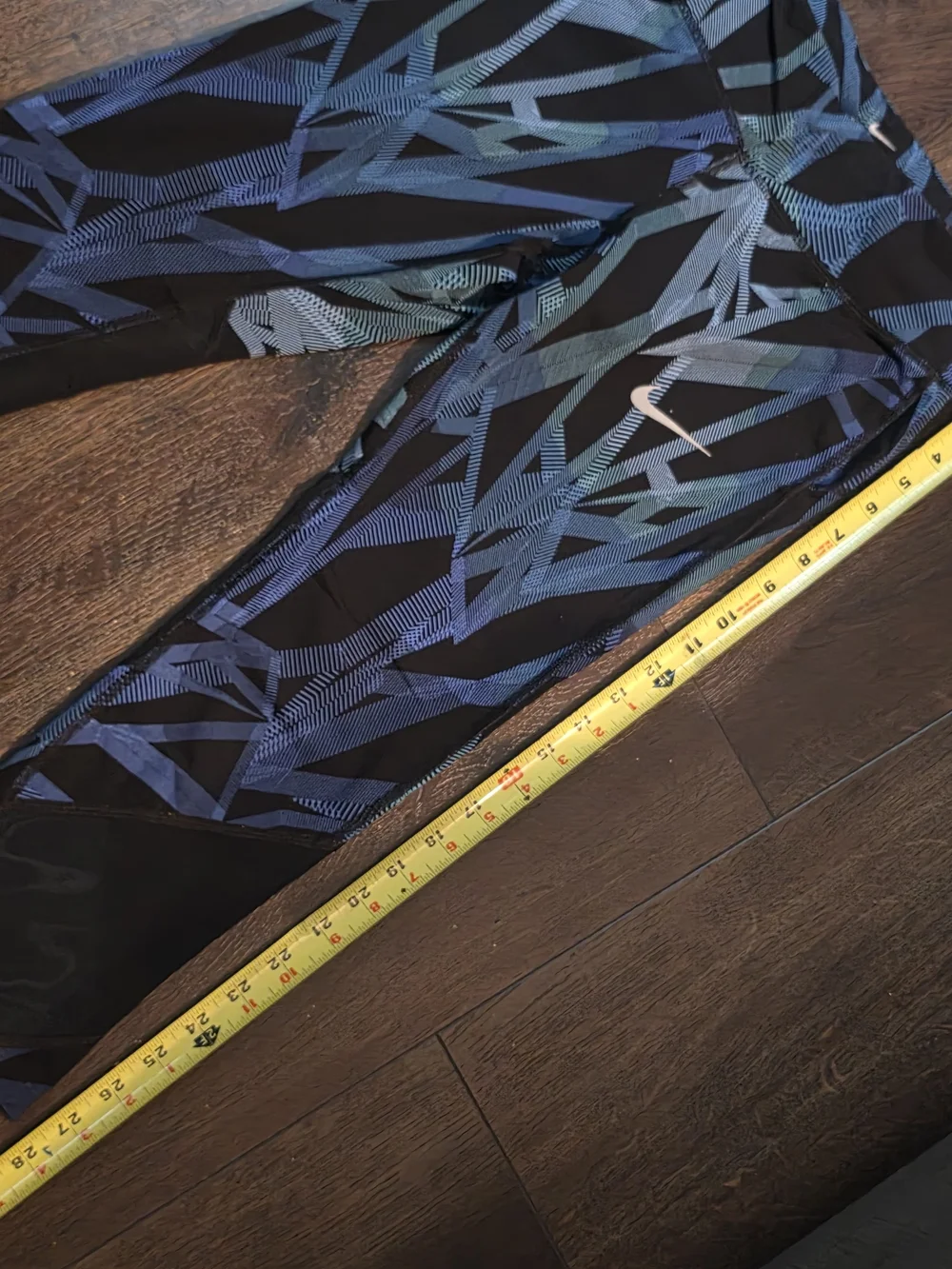 Nike Blue/Teal Patterned Athletic Leggings